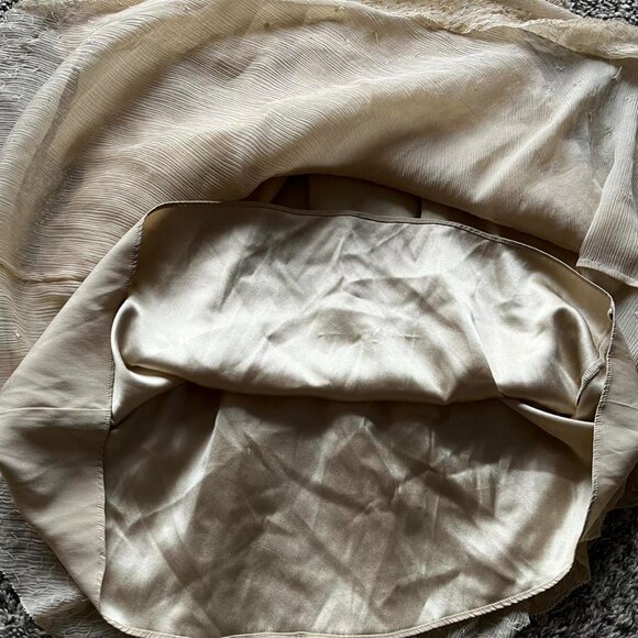 Diane Von Furstenburg 100% Silk Tiered Mini Dress, Womens 4 Silk Lined, Sequins - Picture 4 of 8